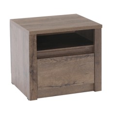 Noptiera mdf maro stejar lefkas inchis Montana 50x43x46 cm