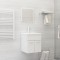 vidaXL Set mobilier de baie, alb extralucios, lemn prelucrat 3070862