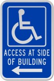 Access At Side of Building Left Arrow
