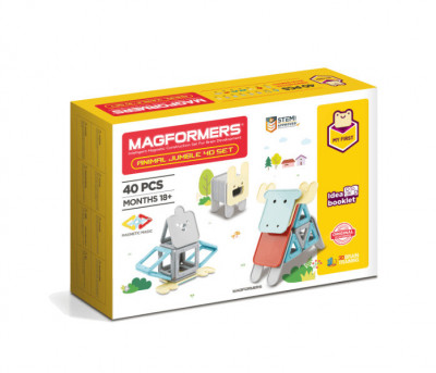 Set magnetic de construit- Magformers Animale, 40 piese foto