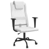 Cumpara ieftin Scaun birou reglabil in inaltime, alb, piele artificiala/plasa