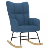 vidaXL Scaun balansoar, albastru, material textil