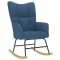 vidaXL Scaun balansoar, albastru, material textil 4016797