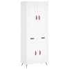 Dulap inalt, alb, 69,5x34x180 cm, lemn compozit