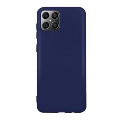 Husa compatibila cu honor x8 matte efect, camera ultra safe, htpmag, albastru