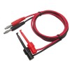 Cablu Multimetru Mufă Banană 4mm + C&acirc;rlig, 1m, 500V/5A, Set Roșu/Negru