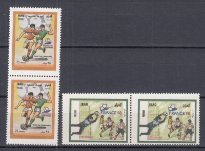 IRAK IRAQ 1999 CUPA MONDIALA DE FOTBAL - FRANTA 1998 PERECHE SERII MNH foto