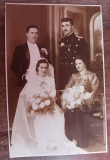 QW18 26 - Fotografie foarte veche - Poza de nunta cu militar - anii 1920