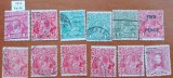 COLONII-BRITAN.-AUSTRALIA-1913/4=''uzuale=GEORGE V''lot 12val(FILIGR.DIFERIT)--STAMPILATE-Vezi-Scan