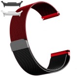 Curea otel, Milanese Loop Slim, compatibila cu Samsung Galaxy Watch9 44mm, Black Wine