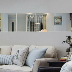Set Oglinzi Design Patrat Silver - Acrilice Cristal - Luxury Home 9 bucati/set