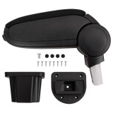 Cotieră auto, negru, 12x31x(29,5-47) cm ABS