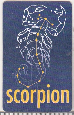 bnk card Cartela telefonica 2000 - Zodiac Scorpion - RO-ROM-0080A foto
