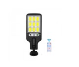 Комплект от 4 x соларни стенни лампи със 108 COB светодиода, 20W, 3 режима на работа, дистанционно управление, сензор за движение, Oem