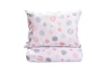 Set complet lenjerie 5 piese pentru patut incastrabil model ghemotoace