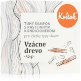 Kvitok Rare wood șampon solid pentru părul &icirc;nchis la culoare 50 g