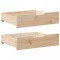 Gossi sertare de pat cu roti, 2 buc., 65x55x16 cm, lemn masiv de pin