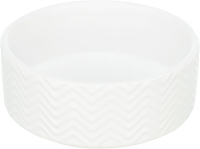 Castron Ceramic, Pentru Caini, 0.4 l 13 cm, Alb, 25023 foto