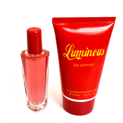 Set apa de parfum si lotiune hidratanta parfumata Luminous , 30 ml + 100 ml, pentru femei, rosu foto