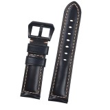 Curea piele compatibila Garmin Vivoactive 4, telescoape Quick Release, 22mm, Negru, Very Dream