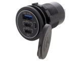 Alimentator USB ESOL 45044, USB A și USB C x2, Negru