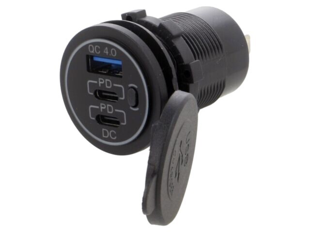 Alimentator USB ESOL 45044, USB A și USB C x2, Negru