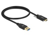 Cablu USB A la USB C DELOCK 0,5m 10Gbps 24AWG 30AWG Negru 84007