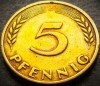 Moneda istorica 5 PFENNIG - RF Germania, anul 1950 * cod 4263 - litera G, Europa