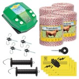 Pachet Gard Electric 4000m 7.2 Joule AgroElectro pentru Animale Domestice Kit Complet Aparat Fir Izolatori