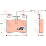 Set placute frana Trw GDB1289, parte montare : Punte spate