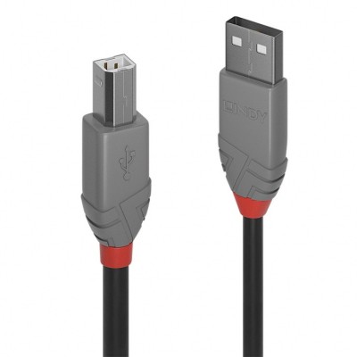 Cablu de imprimanta USB A la tip B 7.5m Negru Anthra Line, Lindy L36676 foto