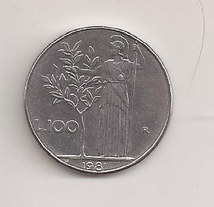 Moneda Italia - 100 Lire 1981 v3 foto