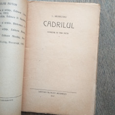 Cadrilul- Liviu Rebreanu, 1919, prima editie
