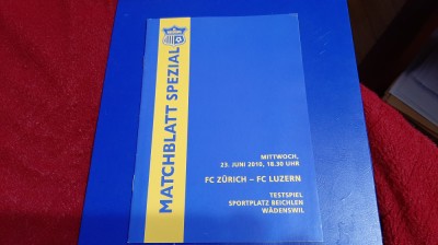 program FC Zurich - FC Luzern foto