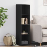 Gossi dulap inalt, negru, 30x41x124 cm, lemn compozit