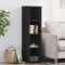 Gossi dulap inalt, negru, 30x41x124 cm, lemn compozit