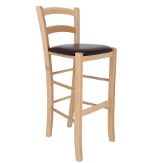 Scaun Paesana bar - cadru natur - imitatie piele wenge - 21835