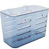 Raft Baie Acrilic, Ventuze Fixare, 18.7x10x12 cm, Transparent, Oem