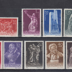 ROMANIA 1960 LP 513 SCULPTURI DIN ARTA NATIONALA SERIE MNH