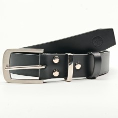 Curea piele naturala 40 mm, Torr, neagra, catarama inox