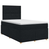 Cumpara ieftin Pat boxspring cu saltea Negru 120 x 200 cm Tesatura