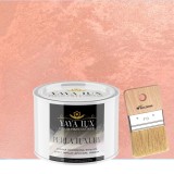 Vopsea Decorativă Interior Perla Luxury Piersica 0,5 Litri cu Fulgi Perlați, Pensulă Inclusă &ndash; Toro Decor