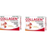 Pachet Colagen Hidrolizat Peptide (Collagen+Fortigel &reg; B) 500mg 30cps + 30cps