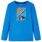 Tricou copii m&acirc;neci lungi albastru cobalt 92