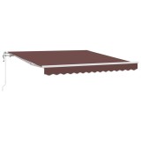 Cumpara ieftin Copertina retractabila automat, maro, 300x250 cm