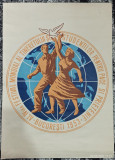 Cumpara ieftin Afis propaganda 1953 ,,Festivalul mondial al tineretului si studentilor pt pace