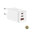 Incarcator Retea Baseus GaN5 Pro 65W 3.25A 1 x USB-A - 2 x USB-C Alb CCGP120202