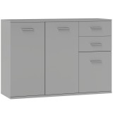 HOMCOM Dulap 3uși+2sertare gri 106x35x76 | Aosom Romania