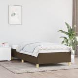 Gossi cadru de pat, maro inchis, 100 x 200 cm, material textil