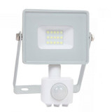 Cumpara ieftin Proiector LED V-tac cu senzor miscare,10W, 800lm, lumina rece, 6400K, IP65, alb